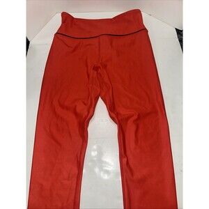 Zyia Active Leggings Womens 6-8 Red Sweetheart Metallic Light N Tight High Rise